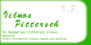 vilmos pittersch business card